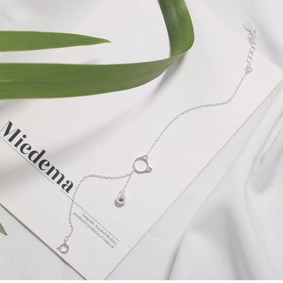 14k Gold Adorable Cat Sterling Silver Bracelet Sterling Silver - Picture 2 of 10